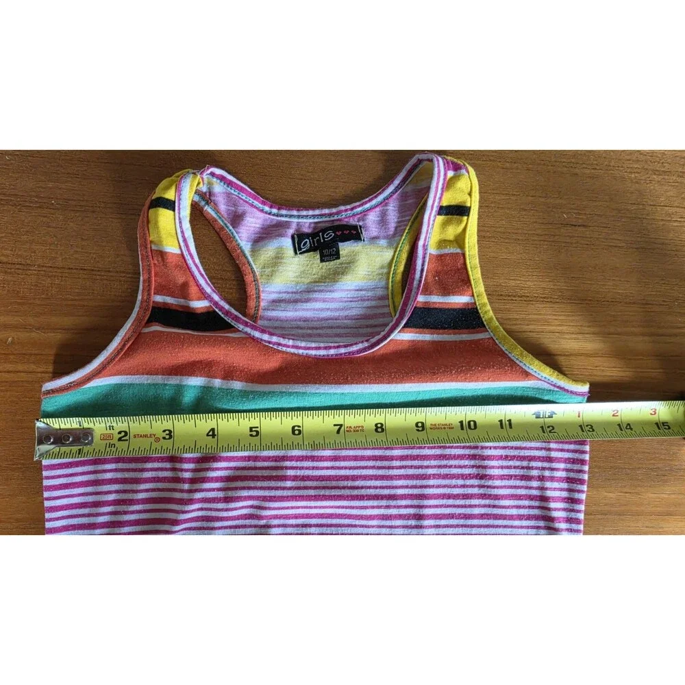 Girl's Striped Summer Dress Size 10/12 READ Description